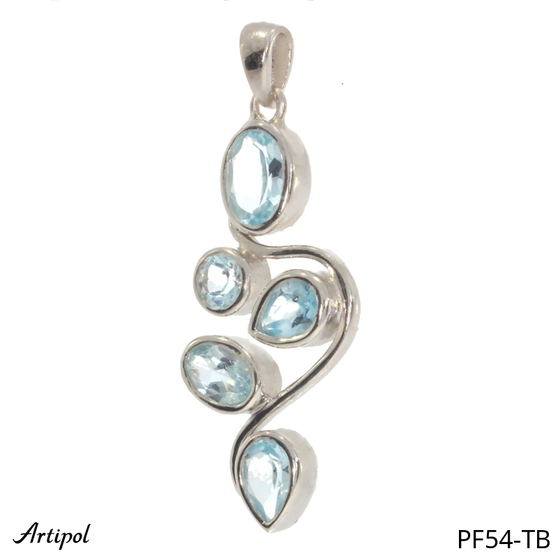 Pendant PF54-TB with real Blue Topaz