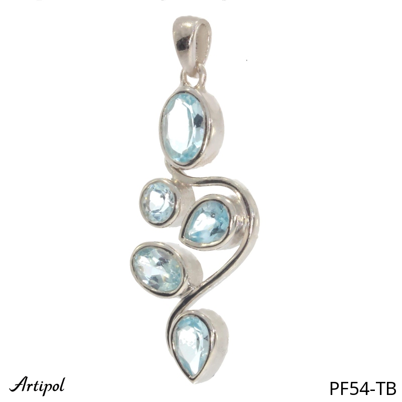 Pendant PF54-TB with real Blue topaz