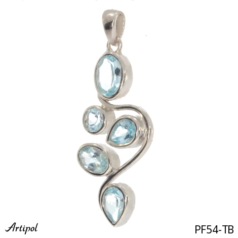 Pendant PF54-TB with real Blue topaz
