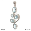 Pendant PF54-TB with real Blue Topaz