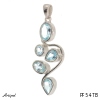 Pendant PF54-TB with real Blue topaz