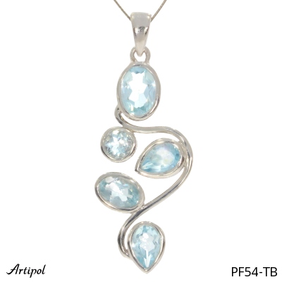Pendant PF54-TB with real Blue topaz