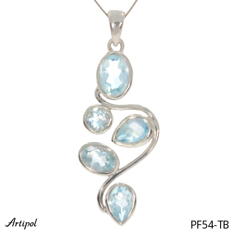 Pendentif PF54-TB en Topaze bleue véritable