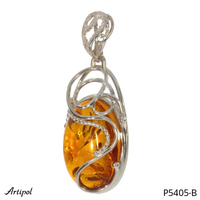 Pendant P5405-B with real Amber