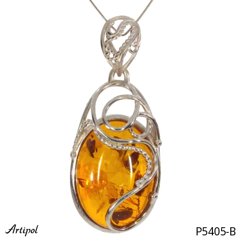 Pendant P5405-B with real Amber