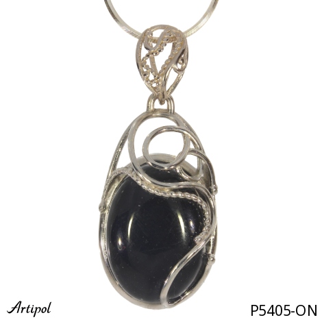 Pendentif P5405-ON en Onyx noir véritable