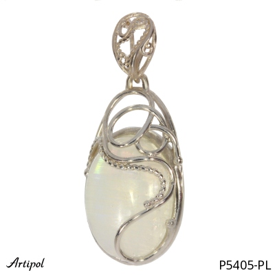 Pendant P5405-PL with real Rainbow Moonstone