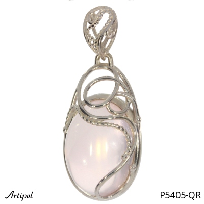Pendentif P5405-QR en Quartz rose véritable