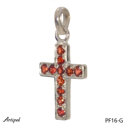 Pendant PF16-G with real Red garnet