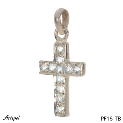 Pendant PF16-TB with real Blue Topaz