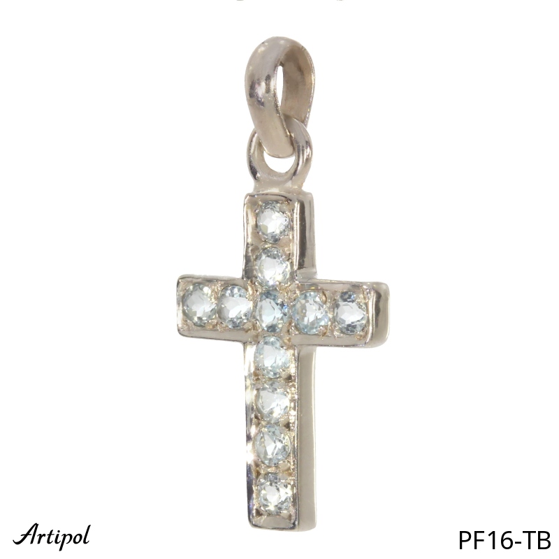 Pendant PF16-TB with real Blue topaz