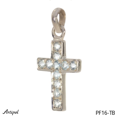 Pendant PF16-TB with real Blue topaz