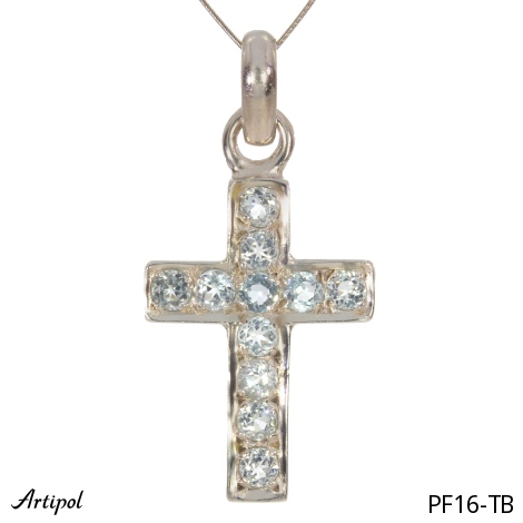 Pendant PF16-TB with real Blue Topaz