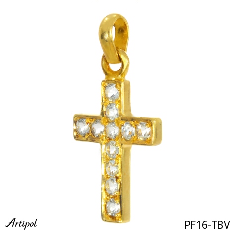 Anhänger PF16-TBV mit echter Blauem Topas