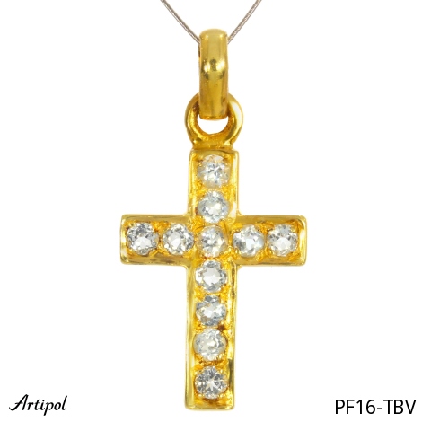 Pendentif PF16-TBV en Topaze bleue véritable