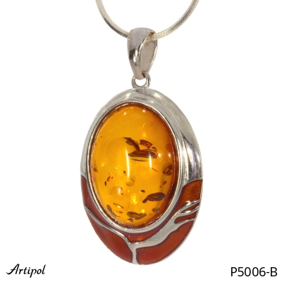 Pendant P5006-B with real Amber
