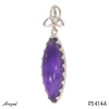 Pendentif P3414-A en Amethyste véritable