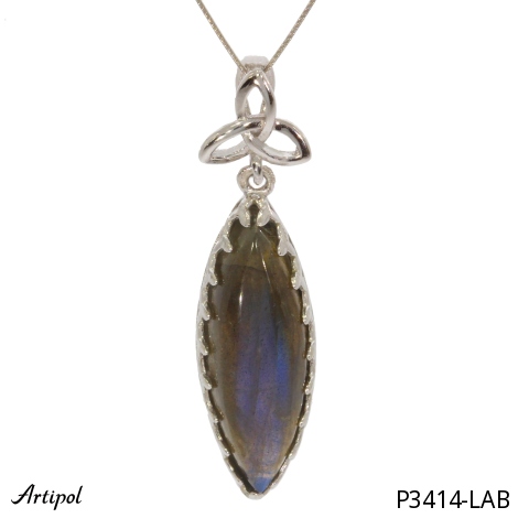 Pendentif P3414-LAB en Labradorite véritable