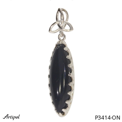 Pendentif P3414-ON en Onyx noir véritable