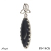 Pendentif P3414-ON en Onyx noir véritable