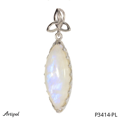 Pendant P3414-PL with real Rainbow Moonstone