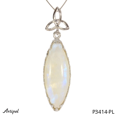 Pendant P3414-PL with real Moonstone