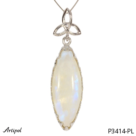 Pendentif P3414-PL en Pierre de lune véritable