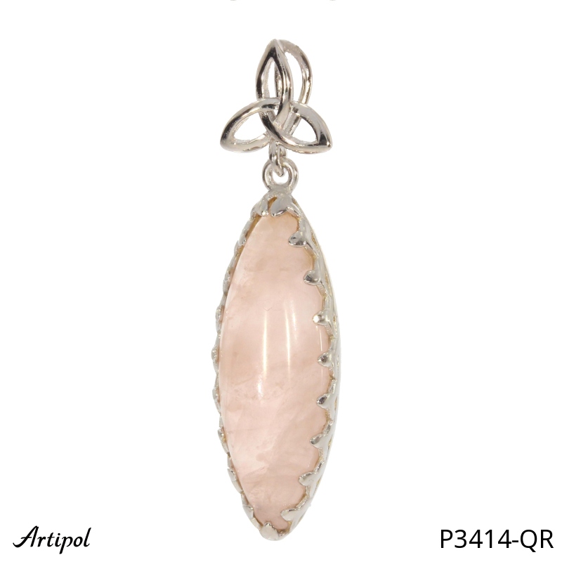 Pendant P3414-QR with real Rose quartz