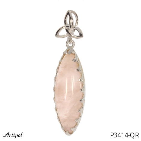 Pendant P3414-QR with real Rose Quartz