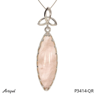 Pendant P3414-QR with real Rose quartz