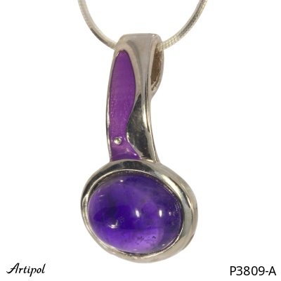 Pendant P3809-A with real Amethyst