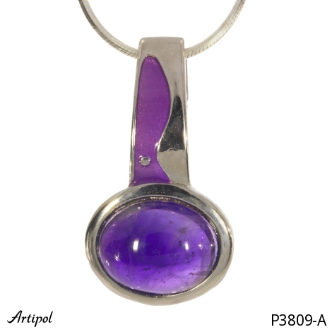 Anhänger P3809-A mit echter Amethyst