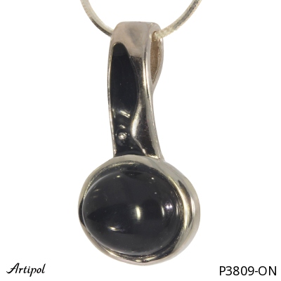 Pendentif P3809-ON en Onyx noir véritable