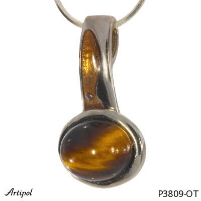 Pendentif P3809-OT en Oeil de tigre véritable