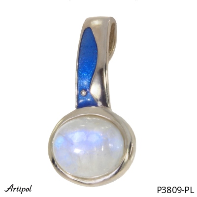 Pendant P3809-PL with real Rainbow Moonstone