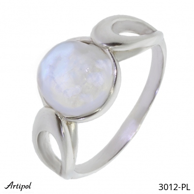 Ring 3012-PL with real Rainbow Moonstone