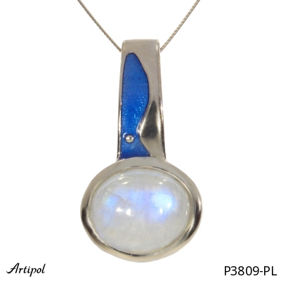 Pendant P3809-PL with real Moonstone