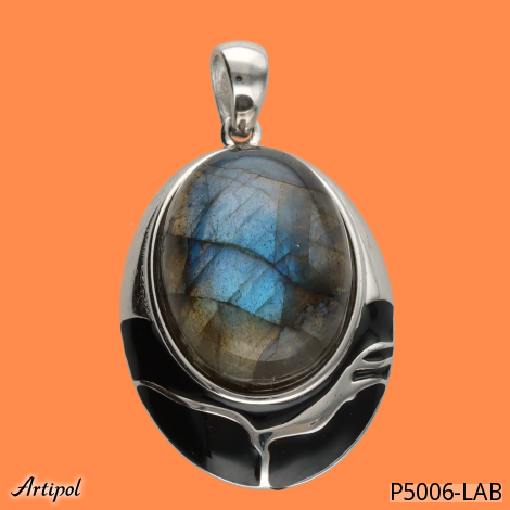 Pendentif P5006-LAB en Labradorite véritable