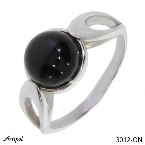 Bague 3012-ON en Onyx noir véritable