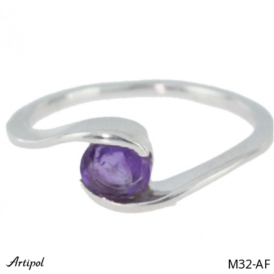Ring M32-AF with real Amethyst