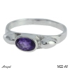 Ring M22-AF with real Amethyst faceted