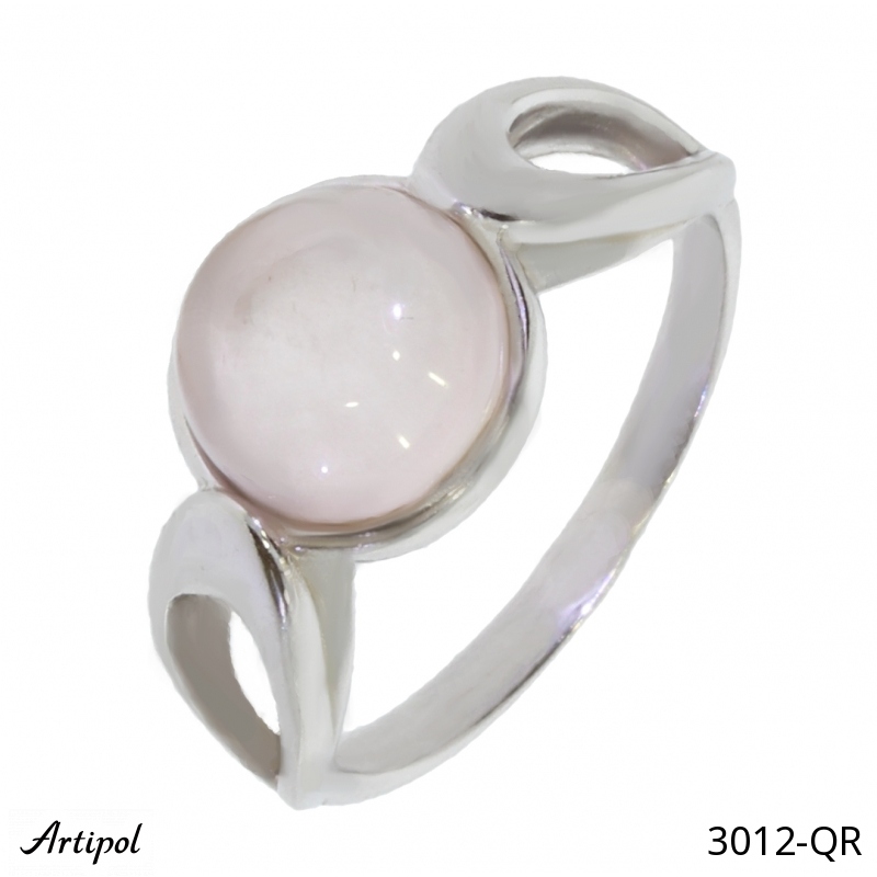 Ring 3012-QR with real Rose quartz