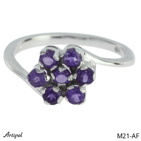 Ring M21-AF mit echter facettiertem Amethyst