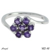 Ring M21-AF with real Amethyst faceted