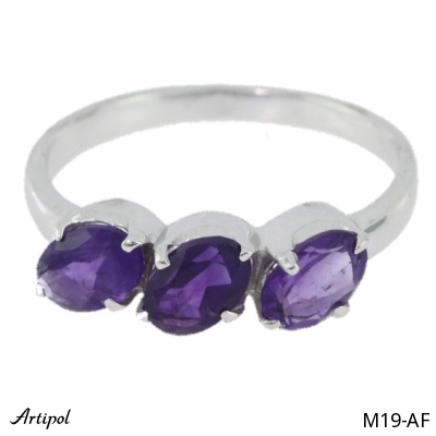 Ring M19-AF with real Amethyst