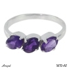 Ring M19-AF with real Amethyst faceted