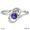 Ring M12-AF with real Amethyst