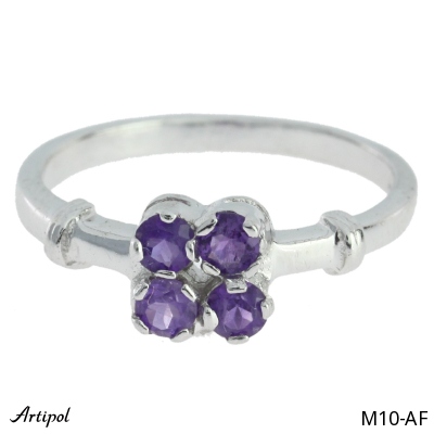Ring M10-AF with real Amethyst