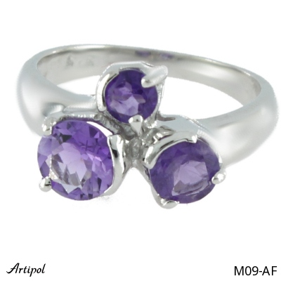 Ring M09-AF with real Amethyst faceted