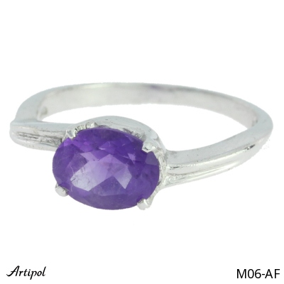 Ring M06-AF with real Amethyst